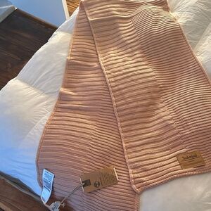 Timberland Blush Ribbed Knit Scarf